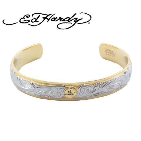Ed Hardy エドハーディー ブレスレット ステンレス ハワイアンジュエリー バングル ペアバン...