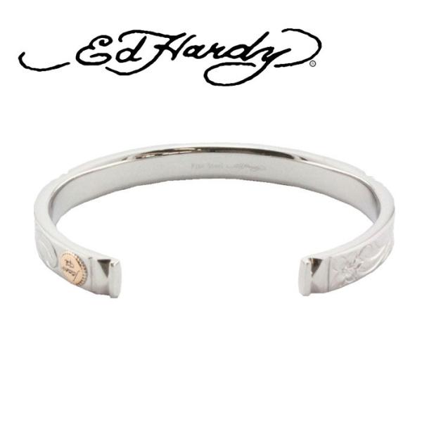 Ed Hardy エドハーディー EDHARDY ステンレス ハワイアンジュエリー バングル ペアバ...