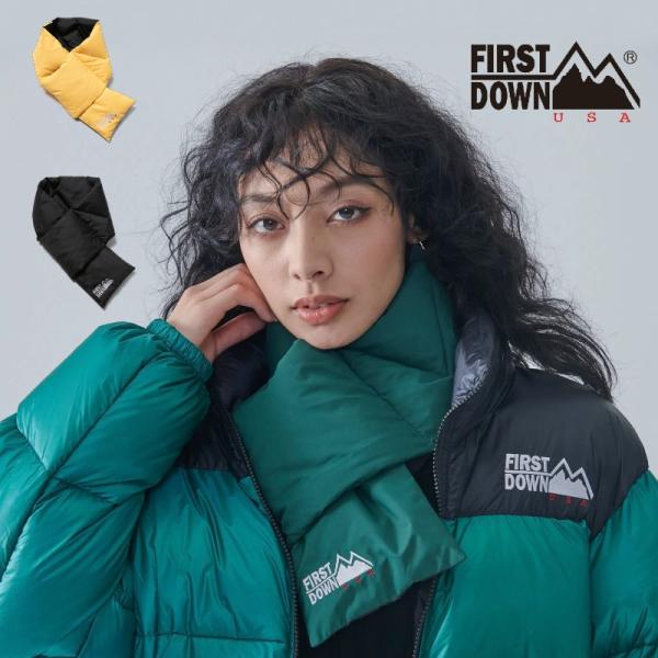 FIRST DOWN ファーストダウン ダウンスカーフ DOWN SCARF マフラー ストール 防...