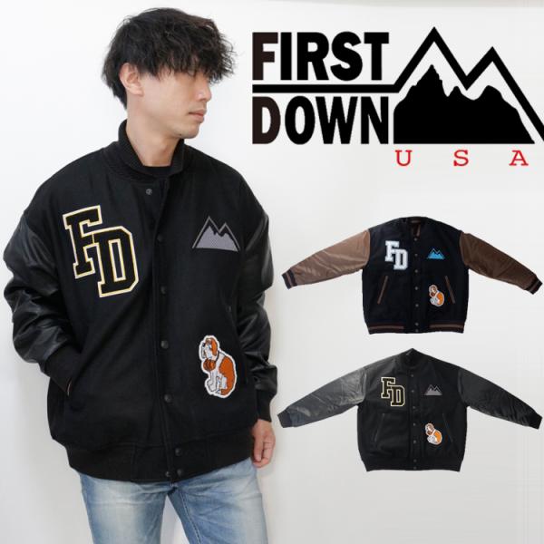 FIRST DOWN ファーストダウン VARSITY JACKET バーシティ ジャケット メンズ...