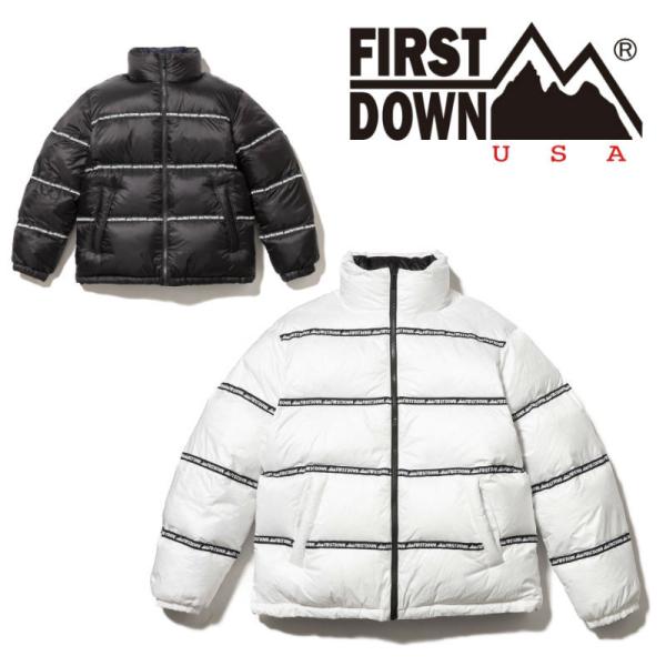 FIRST DOWN ファーストダウン REVERSIBLE DOWN JACKET WITH TA...