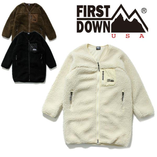 FIRST DOWN ファーストダウン TUMBLING BOA COAT ボアコート ブルゾン レ...