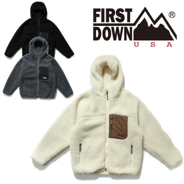 ファーストダウン FIRST DOWN TUMBLING BOA HOODIE ボアパーカー アウタ...