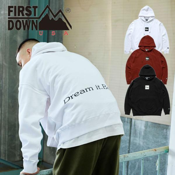 FIRST DOWN ファーストダウン PRINT PULLOVER HOODIE スウェットパーカ...
