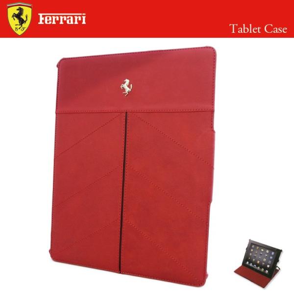 Ferrari iPad専用スタンドにもなる本革ケース フェラーリ公式ライセンス品◆ipad 専用 ...