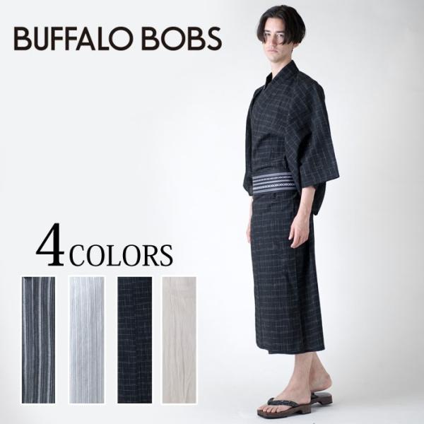 BUFFALO BOBS バッファローボブズ  YUKATA 浴衣 3点セット 下駄 ワンタッチ帯 ...