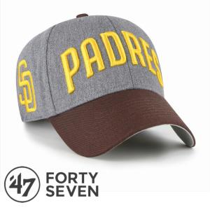 '47 フォーティーセブン Padres Granite Script '47 MVP Charcoal × Brown キャップ パドレス 帽子 サンディエゴ MLB 野球 カジュアル スポーツ