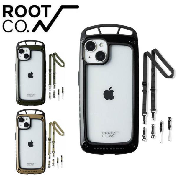 ROOT CO ルートiPhone14専用ケース＋ネック&amp;ショルダーストラップ スマホケース ストラ...