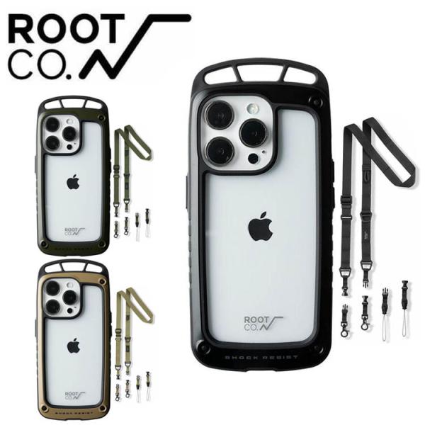 ROOT CO ルートコーiPhone14Pro専用ケース＋ネック&amp;ショルダーストラップ スマホカバ...