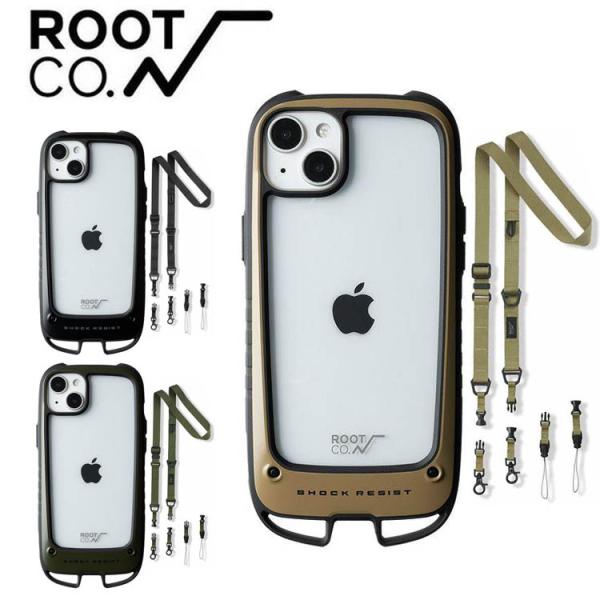 ROOT CO ルートコーiPhone14Plus専用＋ネック&amp;ショルダーストラップ スマホケース ...