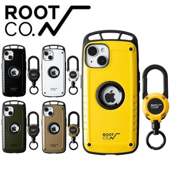 ROOT CO ルートコー iPhone14専用ケース+マグネット内蔵型リールカラビナ セット iP...