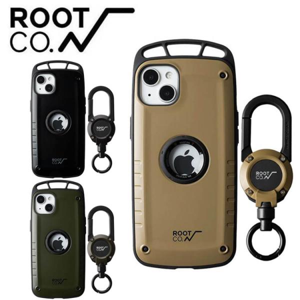ROOT CO ルートコー iPhone14Plus専用ケース+マグネット内蔵型リールカラビナ セッ...