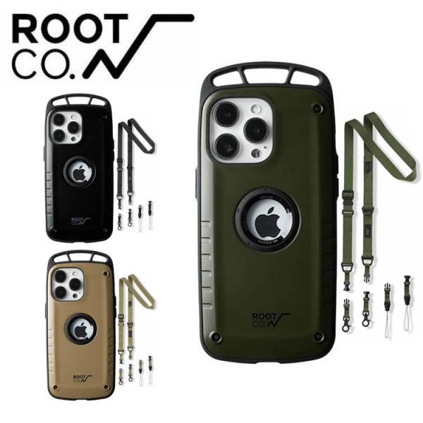 ROOT CO ルートコーiPhone14ProMax専用ケース＋ネック&amp;ショルダーストラップ スマ...
