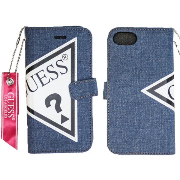 ゲス GUESS アイフォン8 手帳型 iphoneケース ブランド iPhone 8 カバー 正規...