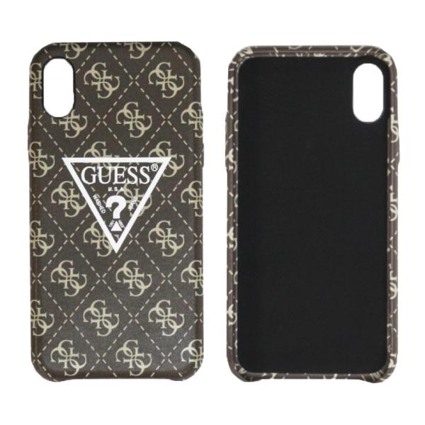 GUESS ゲス アイフォン10 ハードケース iphoneケース iphoneX トライアングルロ...