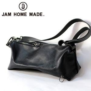 JAM HOME MADE ジャムホームメイド アリゾナレザーワンショルダーバッグ M -BLACK-｜upper-gate