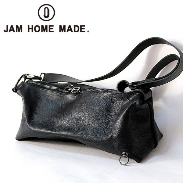 JAM HOME MADE ジャムホームメイド アリゾナレザーワンショルダーバッグ M -BLACK...