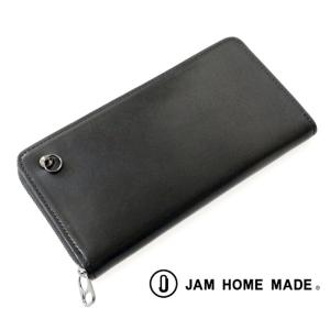 JAM HOME MADE ジャムホームメイド シェルコードバン長財布 ロングウォレット 馬革 牛革 ブラック ギフト プレゼント｜upper-gate