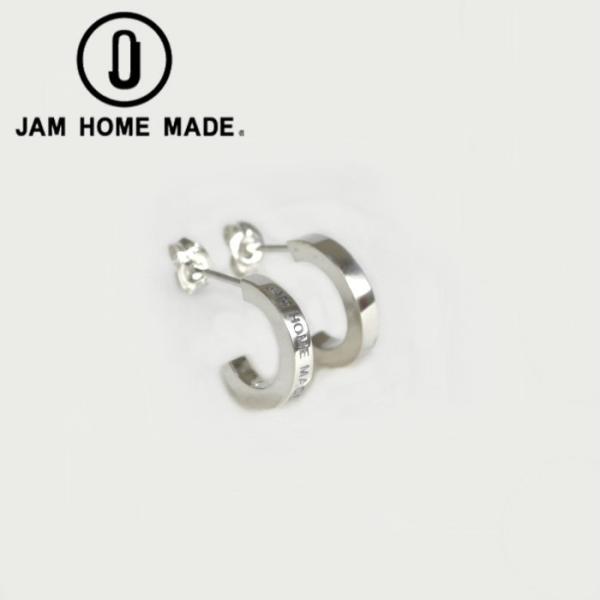 ジャムホームメイド フラットダブルダイヤモンドピアス-SILVER-/両耳 ギフト プレゼント メン...