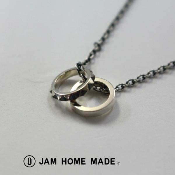 JAM HOME MADE ジャムホームメイド スタッズ ダブルラブ ベビー リングネックレス M ...