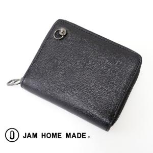 JAM HOME MADE ジャムホームメイド ラウンドファスナー二つ折り財布ラセッテーレザー ミディアムウォレット 本革 豚革 コンパクト ギフト プレゼント｜upper-gate