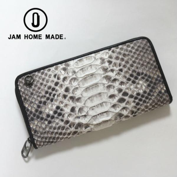 JAM HOME MADE ジャムホームメイド リアルパイソンジップロングウォレット -NATURA...