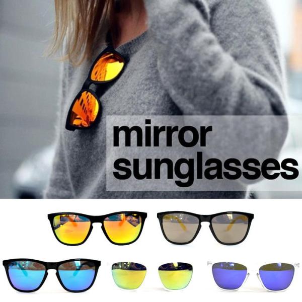 ミラーレンズサングラス 5color 人気 メンズ レディース ミラーサングラス 紫外線 UV セレ...