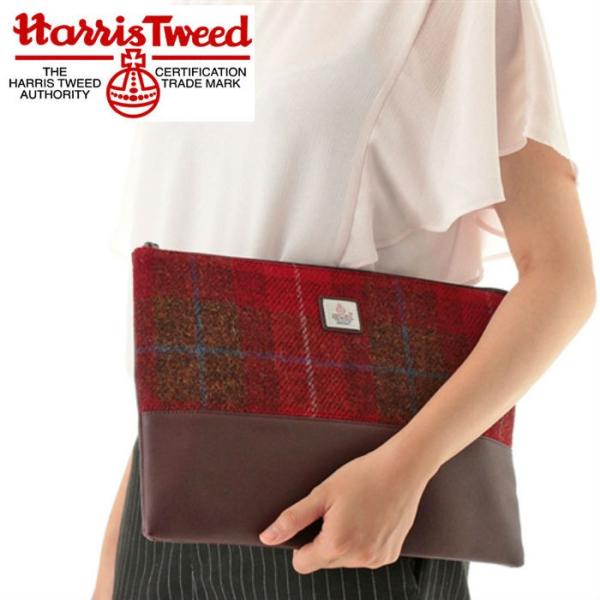 HARRIS TWEED ハリスツイード クラッチショルダーバッグ バッグ レディース ブラック ワ...