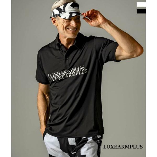 SALE セール LUXEAKMPLUS リュクスエイケイエムプラス マルチロゴ半袖ポロシャツ ゴル...
