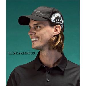 LUXEAKMPLUS リュクスエイケイエムプラス ラインストーンロゴキャップ 帽子 メンズ レディース ユニセックス スポーツ ゴルフ カジュアル｜upper-gate