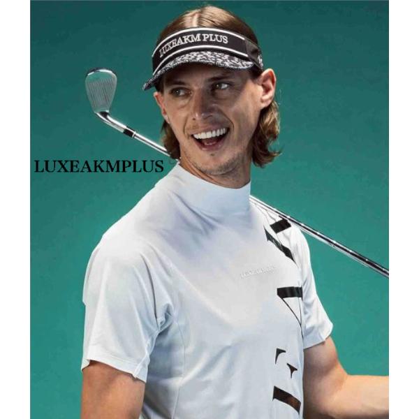 LUXEAKMPLUS リュクスエイケイエムプラス 小花柄サンバイザー 帽子 ゴルフ ランニング ジ...