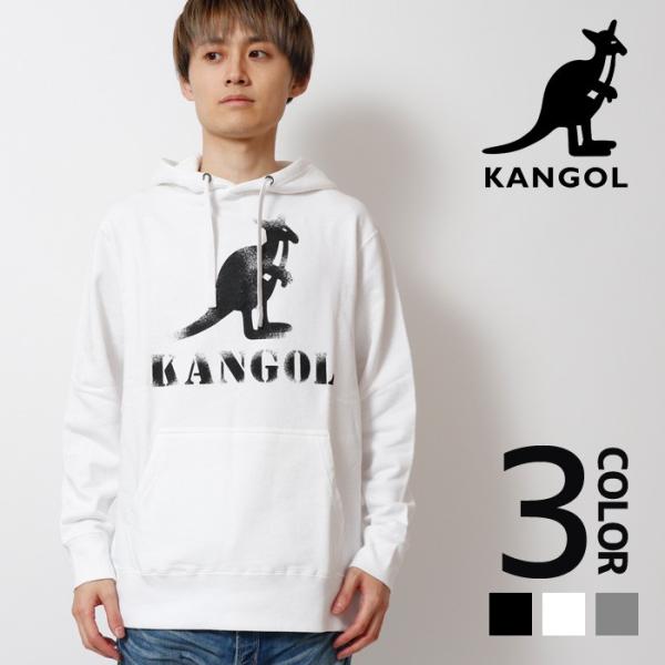 KANGOL(カンゴール)プリントプルオーバーパーカー スウェット メンズ 長袖 スエット 男女兼用...
