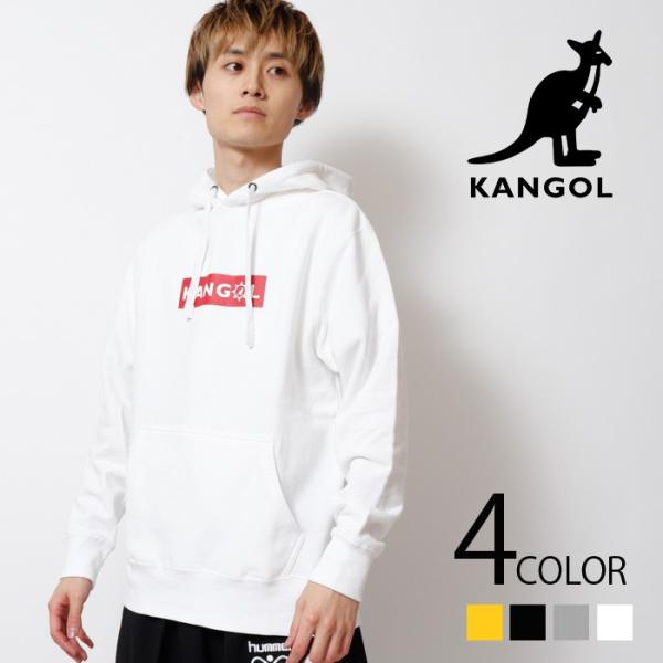 KANGOL カンゴール プリントプルオーバーパーカー バックプリント ボックスロゴ メンズ レディ...