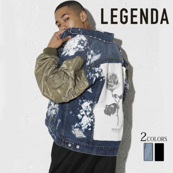 レジェンダ make Rose デニムジャケット ミリタリージャケット