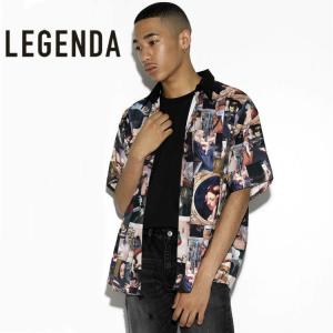 SALE セール LEGENDA レジェンダ Art Collage Short Sleeve 総柄シャツ オーバーサイズ｜upper-gate