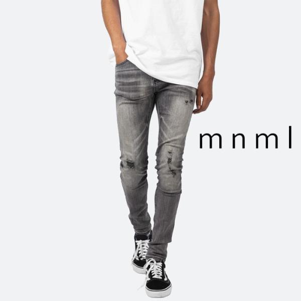 ミニマル mnml X145 Stretch Denim ストレッチ ZIPPER ジッパー スキニ...