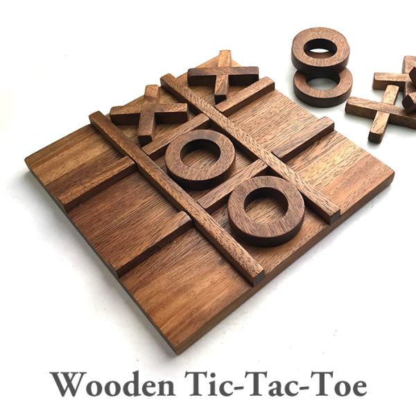 マルバツゲーム(Tic-Tac-Toe) 木製品 革製品 日本製 ハンドメイド 記念品 家族 ゲーム...