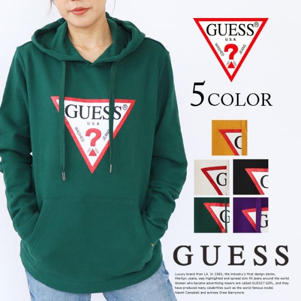 GUESS パーカー ゲス トライアングルロゴパーカー メンズ レディース 新作 ゲス スウェット ...