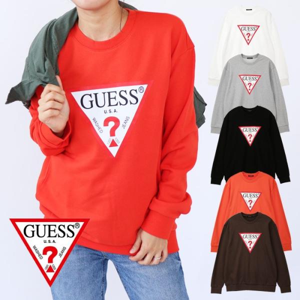 GUESS ゲス スウェットトレーナー レディース メンズ 男女兼用 ロゴ アメカジ ユニセックス ...