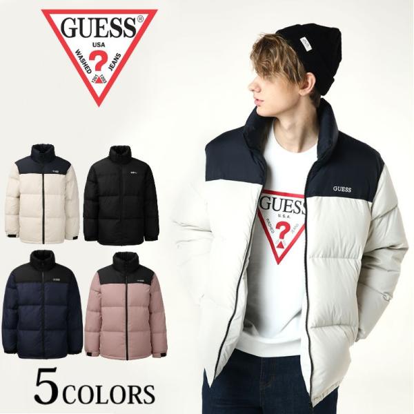 GUESS ゲス ナイロンダウンジャケット カジュアル アウター メンズ レディース ユニセックス ...