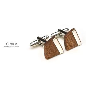 DESIGN Cuffs A 木製カフスA 木製品 日本製 ハンドメイド スーツ アクセサリー ビジ...