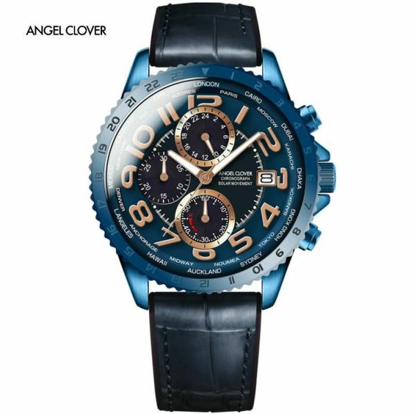 Angel Clover エンジェルクローバー MONDO SOLAR 腕時計 ソーラー 革ベルト ...