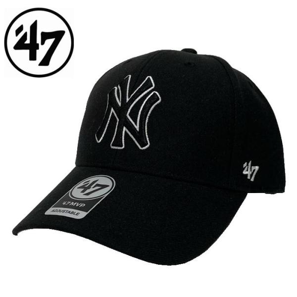 47 フォーティーセブン キャプ Yankees 47 MVP Black×Black＆White ...