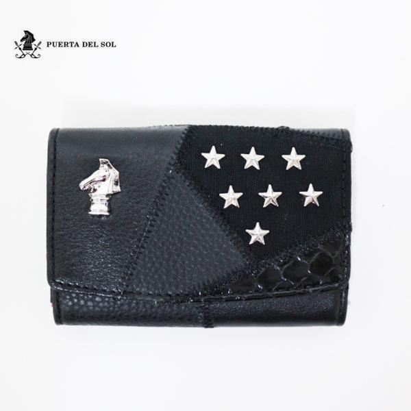 プエルタデルソル PUERTA DEL SOL パッチワークキーケース 鍵ケース 本革 レザーウォレ...