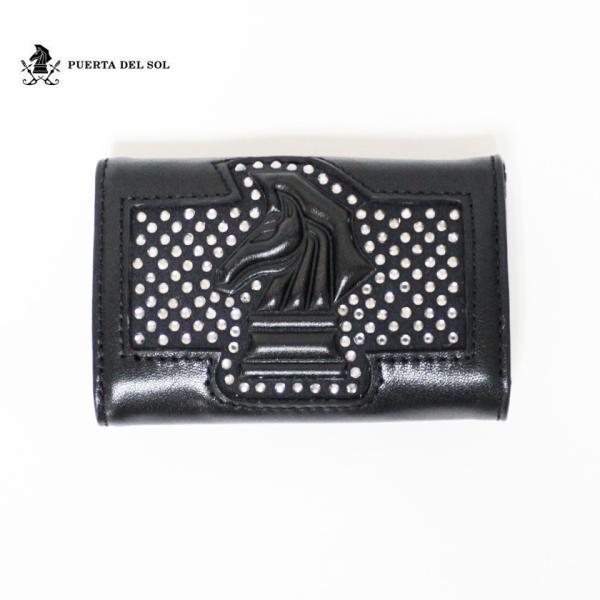 プエルタデルソル 本革 レザー PUERTA DEL SOL メンズ レディース ラインストーンナイ...