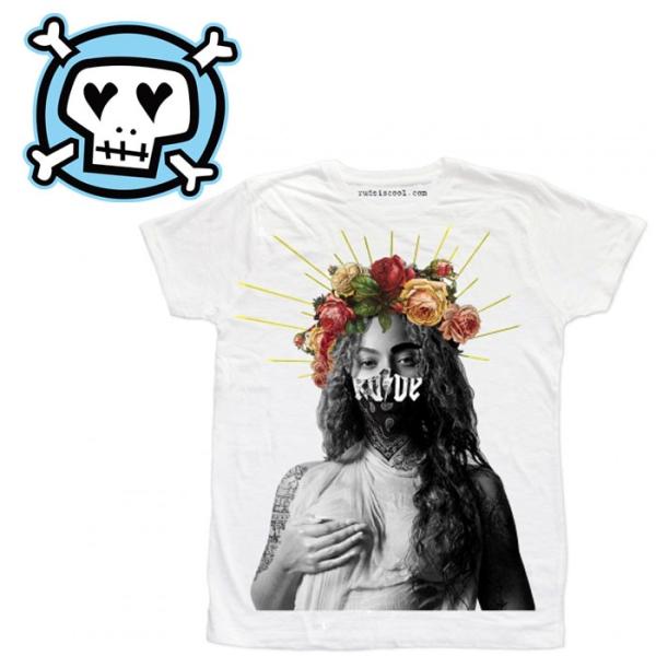 RUDE ルード タトゥー Tシャツ QUEEN BANDIT (Man) WHITE パロディ T...