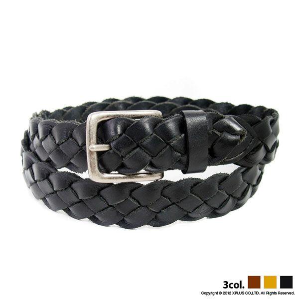 two faced make トゥーフェイスメイク リアルレザーメッシュベルト メンズ カジュアル ...