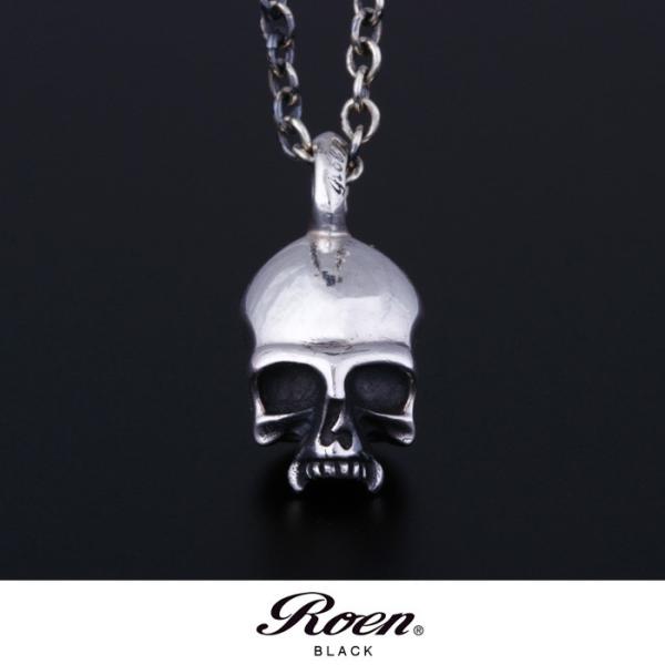 Roen BLACK ロエンブラック シルバースカルペンダント チェーンネックレス