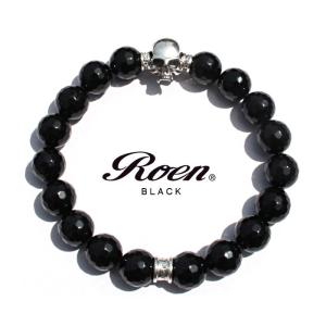 ロエン ブラック Roen BLACK オニキス ブレスレット メンズ パワーストーン シルバー925 ジルコニア スカル SILVER925｜upper-gate