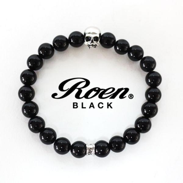 Roen BLACK ロエンブラック オニキスブレスレット ro-401 ブレスレット スカル メン...